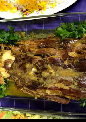 عکسی از دستور چلو گردن گوسفندی