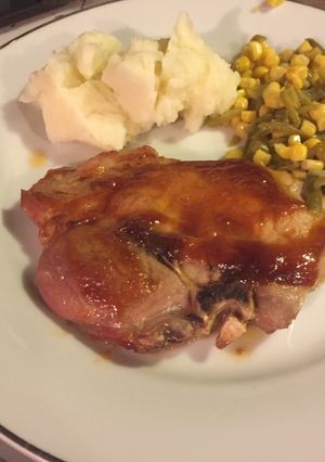 A picture of Sweet Marinade Baked Porkchops.