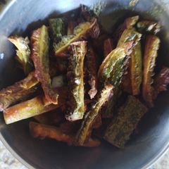 A picture of Karela fry.
