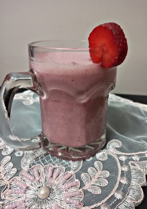 صورة لوصفة عصير الفراولة 🍓🍷
