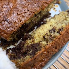 A picture of 🍌 Vegetarian sausage cake with chocolate 🍌.