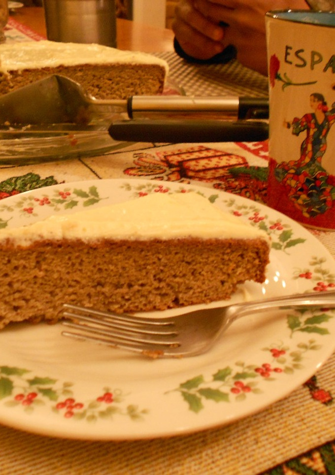 Una foto de Pastel de plátano con nueces