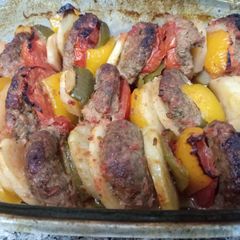 A picture of Baked kabab.