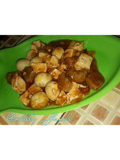 Foto resep Tumis asam manis telur puyuh, tahu dan bakso
