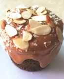 Pastel de cacao con harina de almendra