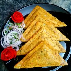 Oil free sandwich pakoras A picture of Oil free sandwich pakoras.