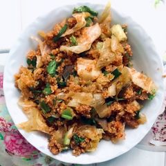 A picture of Kısır (Fine Bulghur Salad).