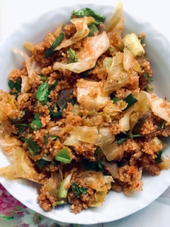 A picture of Kısır (Fine Bulghur Salad).