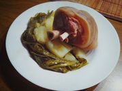 Una foto de grelos con patatas