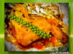 Hình của món Cánh Gà Nướng Giấy Bạc Xốt Mật Ong Tiêu Xanh.