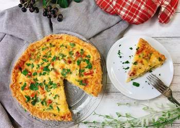 How to Recipe Appetizing Delicious Quiche with Shiitake Powder