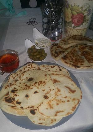 صورة لوصفة مناقيش بالزعتر الأخضر الطازه