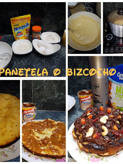 Una foto de Bizcocho o panetela simple