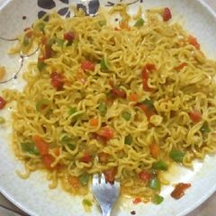 Vegetable noodles A picture of Vegetable noodles.