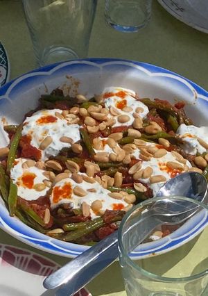 Une photo de Haricots verts au bouillon de tomates
