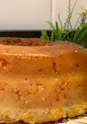 Una foto de Flan de polenta