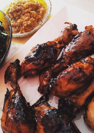 Foto resep Ayam Panggang Teflon (dari ayam ungkep bumbu putih)