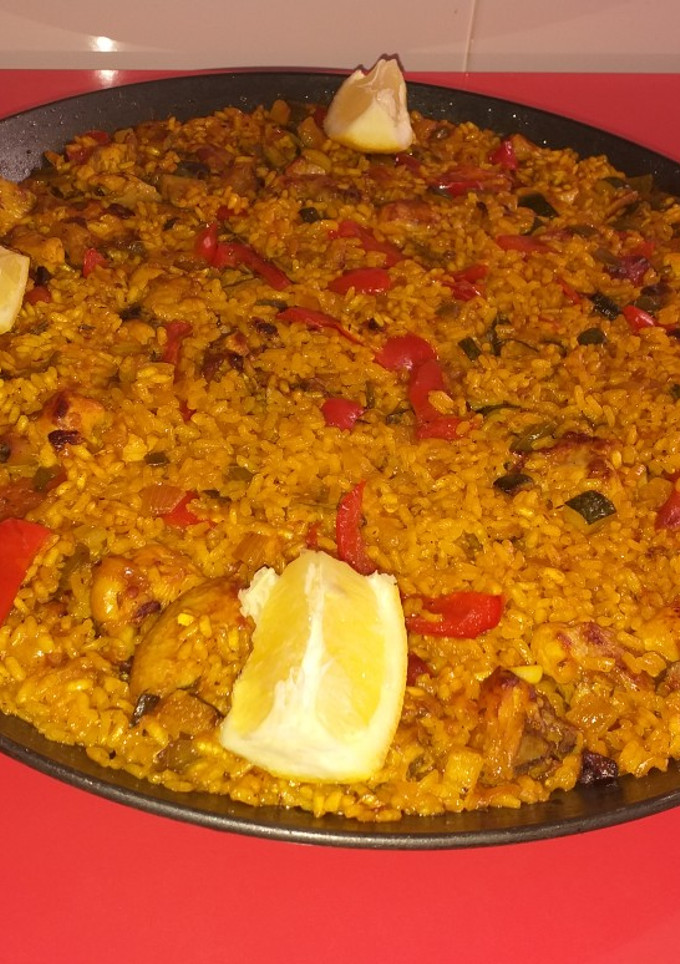 Una foto de Arroz de verduras y pollo!!!