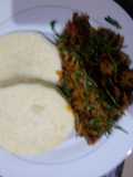 Yam and ugba sauce(oil beans)