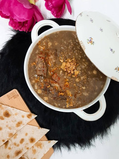 عکسی از دستور آش عدس با گوشت