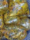 Yellow maize moi moi