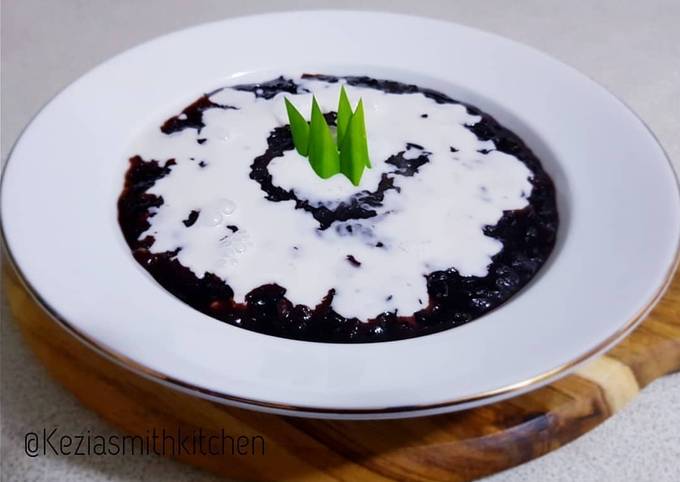 Indonesian Black Rice Porridge with Coconut Milk