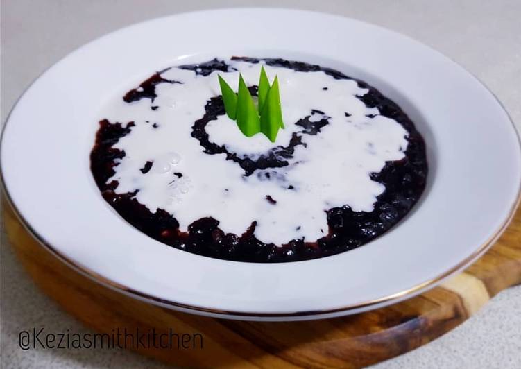 Indonesian Black Rice Porridge with Coconut Milk