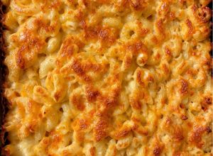 O poză a rețetei Mac and cheese.