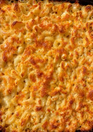 O poză a rețetei Mac and cheese.