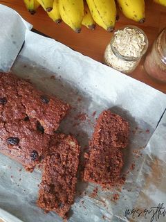 Foto resep Healthy Choco Oat Banana Bread [No Mixer,Gluten Free Diary free]