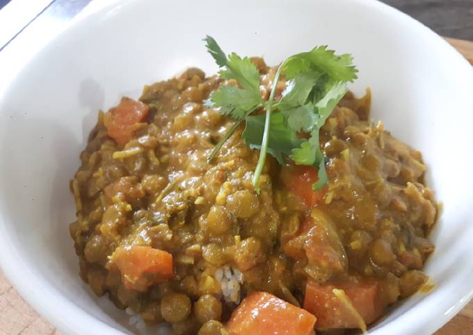 Easiest Way to Prepare Homemade Exotic Curried Lentils