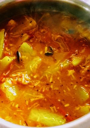 A picture of Raddish (Muli) Tomato Khatta from Odisha.