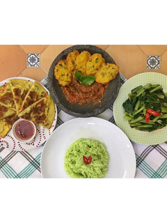 Foto resep Nasi uduk ijo harum daun pandan masak rice cooker