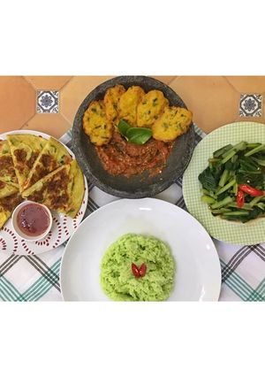Foto resep Nasi uduk ijo harum daun pandan masak rice cooker