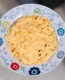 Espaguetis a la crema
