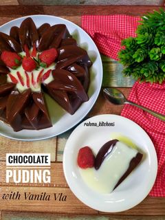 Foto resep Chocolate Puding with Vanila Vla