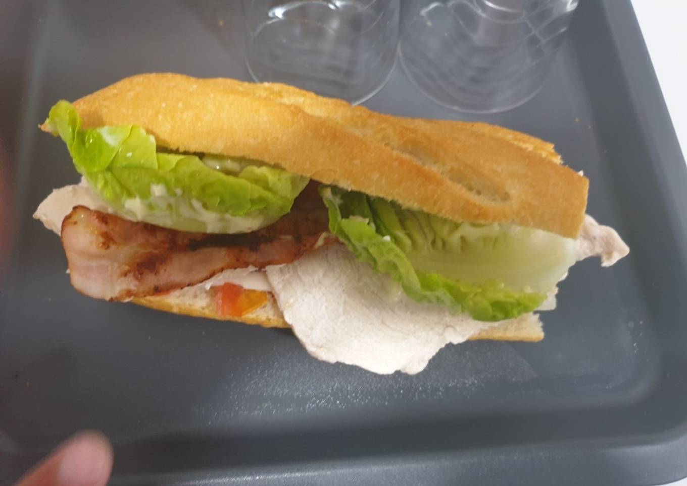 Bocata pechuga y bacon