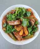 Rau củ sốt cá mòi