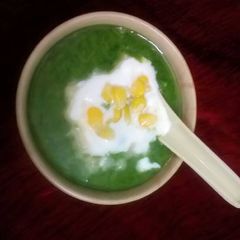 A picture of Coconut spinach soup.