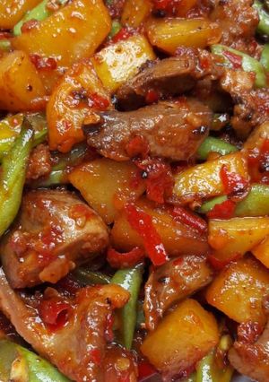 Foto resep Sambal hati,kentang,buncis