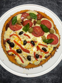 Una foto de Pizza de zanahoria, sin TACC y veggie