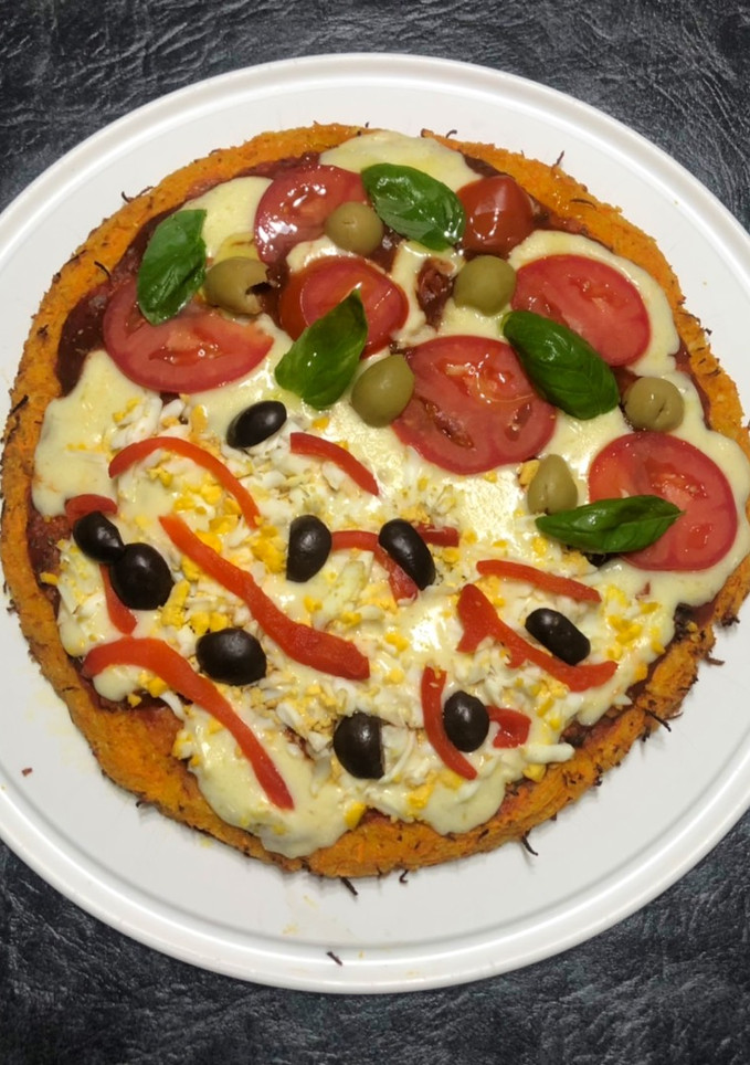 Una foto de Pizza de zanahoria, sin TACC y veggie