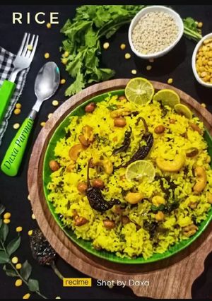 A picture of Lemon Rice / SouthIndian Chitranna Rice.
