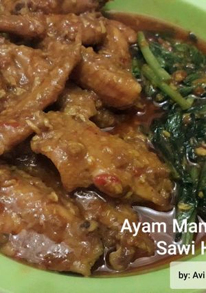 Foto resep Ayam manis pedas + sawi hijau