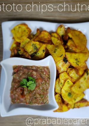 A picture of Potato chips (Maru bhajiya).