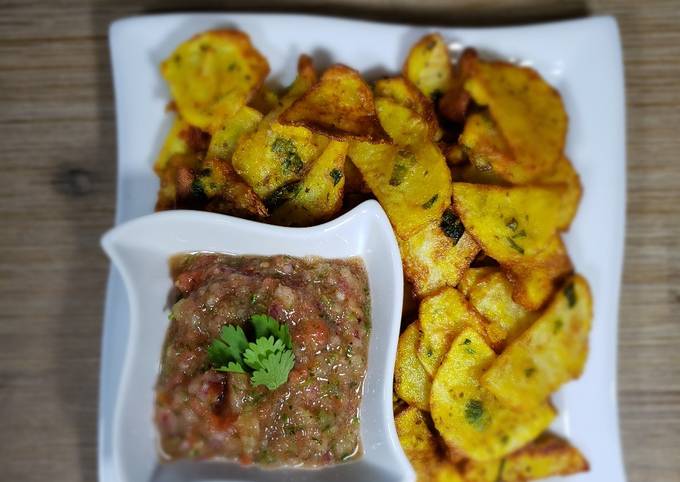 Recipe of Bobby Flay Potato chips (Maru bhajiya)
