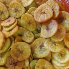 A picture of Home made plantain chips.