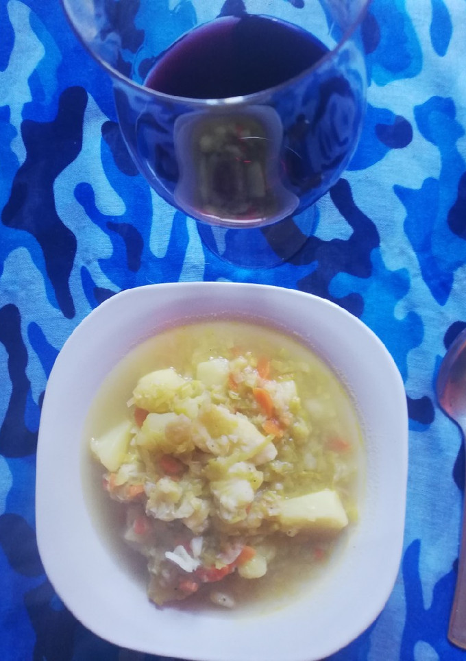 Una foto de Porrusalda con Bacalao
