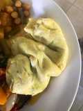 Huevo estilo ponche c/ verduras