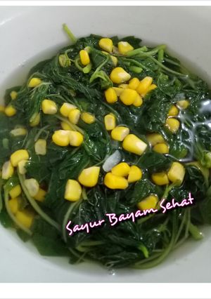 Foto resep Sayur Bayam Jagung Sehat